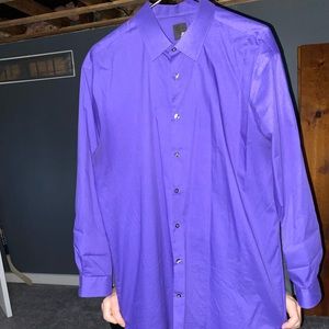 J.Ferrar Slim Fit Purple Dress Shirt